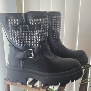 NWT Torrid Studded Moto Boots Sz 10